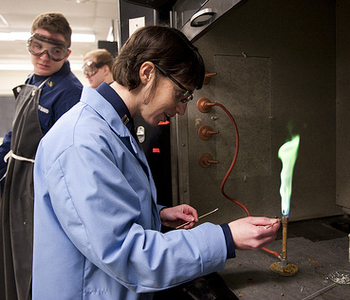 using   bunsen burner